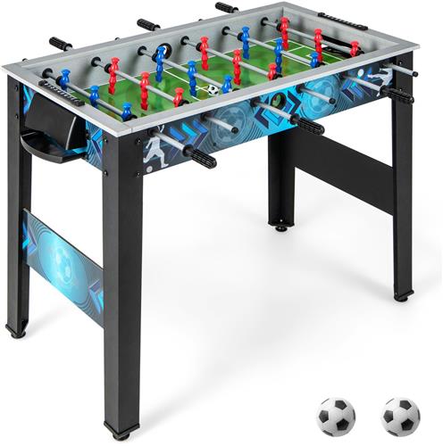 COSTWAY Tafelvoetbaltafel voor kinderen, voetbaltafel van hout, tafelvoetbal met 2 voetballen en 18 spelers, voetbaltafel speeltafel voor kinderen en volwassenen, 94,5 x 53,5 x 76,5 cm