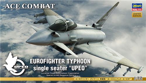 Hasegawa Modelbouwpakket Auto - 52155 Combat Eurofighter Typhoon Single Seater UPEO - Europese Straaljager Plastic - 1:72 - Modelbouw