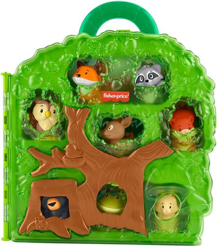 Mattel Little People bosvrienden draagkoffer speelgoedset.
