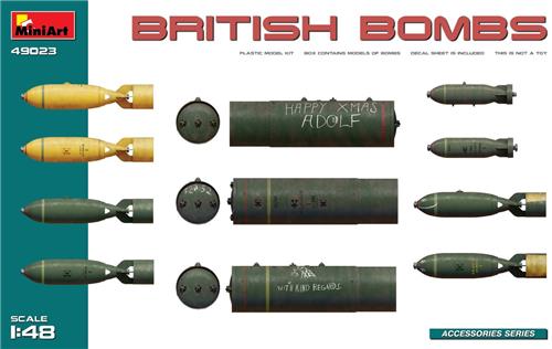 MiniArt Modelbouwpakket Diorama - 49023 Britse Bommen WWII - Diorama Plastic - 1:48 - Modelbouw