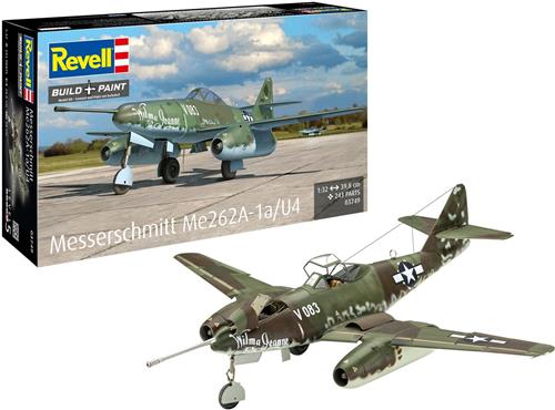 Revell Modelbouwpakket Vliegtuigen - 03749 Messerschmitt Me 262A-1a/U4 WWII - Duitse Straaljager Plastic - 1:32 - Modelbouw