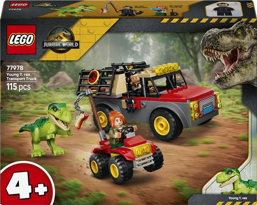 LEGO Jurassic World Jonge T. Rex Transporttruck Dino Speelgoed voor Kinderen vanaf 4 Jaar 77978