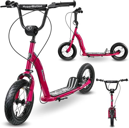 HyperMotion RUBY 12.2 Kinderstep met Luchtbanden 12 Inch  Verstelbaar  Fuchsia/Magenta