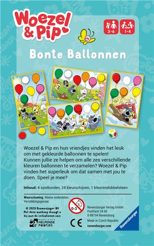 Ravensburger Woezel & Pip bonte ballonnen - Leerspel