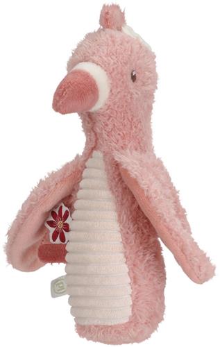 Little Dutch Safari Friends Knijprammelaar Flamingo - Baby speelgoed - grijp baby speelgoed