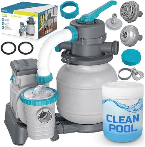Bestway 58497 Serie - Zandfilterpomp - 6056 l/u - Multifunctionele Tabletten - Inclusief Timer