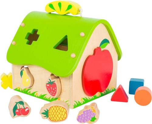 Vormenstoof Fruit huis - 9 verschillende fruitelementen van massief hout - Houten speelgoed vanaf 1 jaar