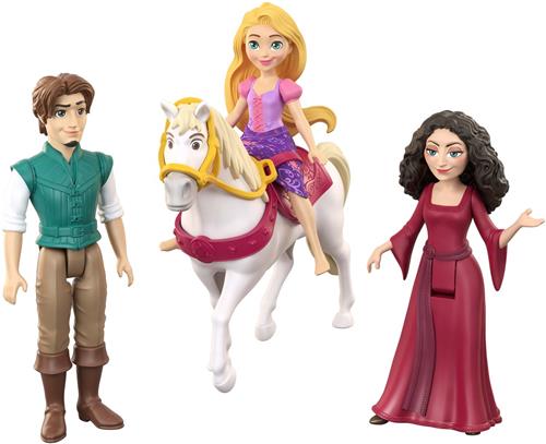 Disney Prinses Rapunzel Personageset met 3 kleine poppen en paard