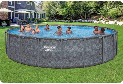 Bestway Power Steel Serie - Tuinzwembad - 610x132 cm - Inclusief Accessoires - PVC Drieger