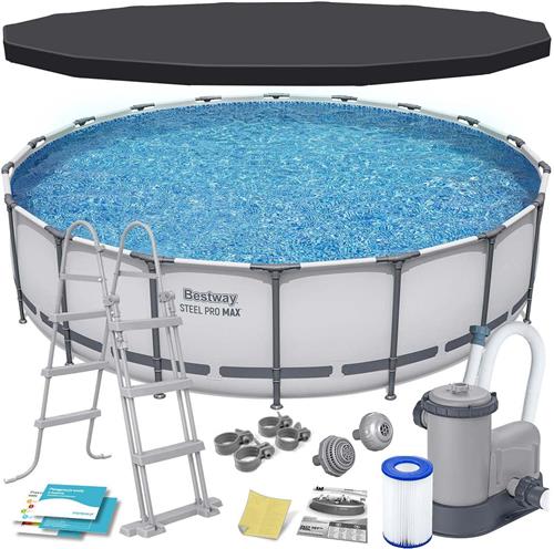 Bestway Power Steel Serie - Buitenzwembad - 549 cm - 122 cm - Incl. Filterpomp en Ladder