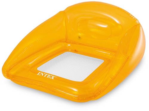 Intex Serie - Zwemstoel Luchtbed - Oranje - 104x102 cm - Met Rugleuning