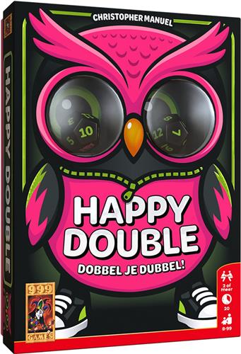 999 Games - Happy Double - Dobbelspel - Familiespel - Gezelschapsspel - Reisspel