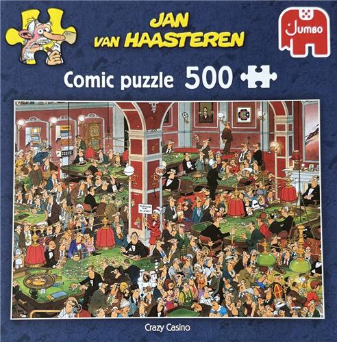 Crazy Casino Jan van Haasteren Comic Puzzle 500 stukjes Jumbo puzzel