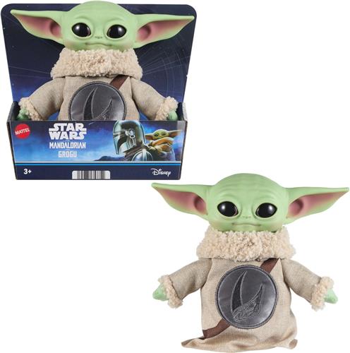 Star Wars The Mandalorian & Grogu Film Grogu Rondel Ontwerp Vinyl Hoofd Zacht Pluchen Lijfje - Knuffel van 15 cm