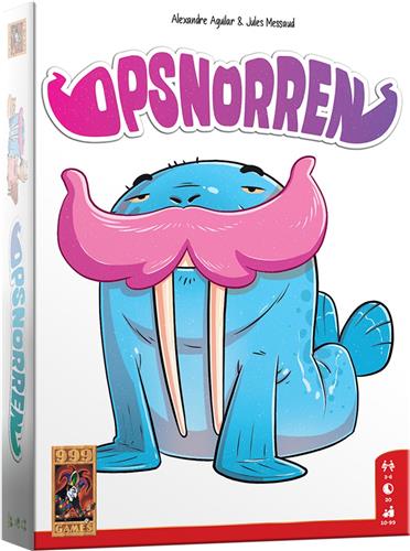 999 Games - Opsnorren - kaartspel - Wie heeft de langste snor? - Hilarisch slagenspel!