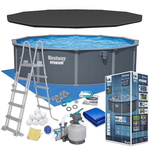 Bestway Hydrium Serie - Paneel Zwembad - 549 x 132 cm - PVC - Staal