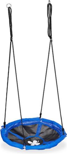 nestschommel - Ã˜ 90 cm - verstelbaar - tot 100 kg - outdoor - zwart-blauw