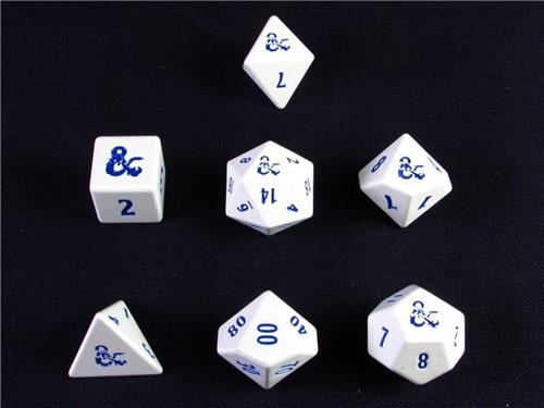 Heavy Metal Icewind Dale 7 RPG Dice Set for Dungeons & Dragons: White