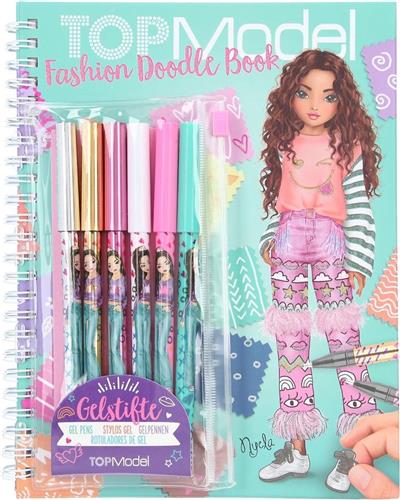 Depesche - TOPModel Fashion Doodle Book met gelpennen