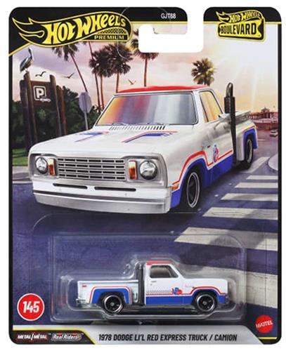 HOT WHEELS 1978 DODGE LI'L RED EXPRESS TRUCK PICKUP/ CAMION 1:64 HW 145 LONG CARD PREMIUM BOULEVARD