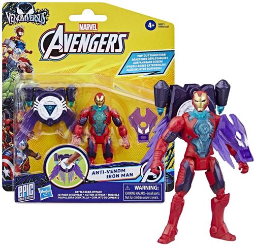 Marvel Avengers Venom Versus Iron Man - 10 cm groot - Met accessoires - Actiefiguur