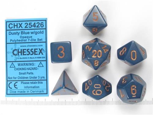 Opaque Poly 7 Set: Dusty Blue/Copper