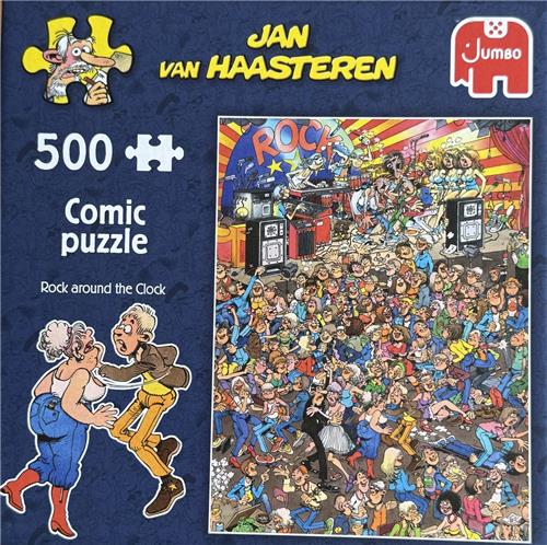 Rock around the clock comic puzzle Jan van Haasteren jumbo puzzel 500 stukjes