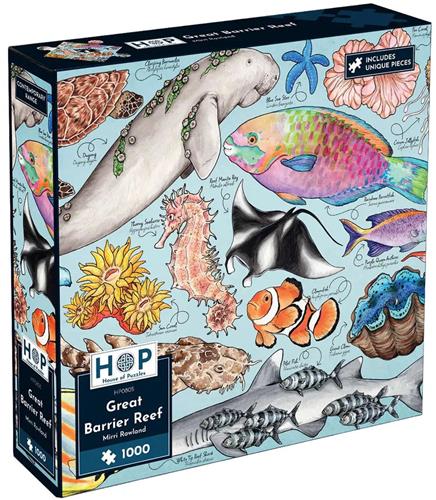 House of Puzzles puzzel Great Barrier Reef 1000 stukjes oceaan.