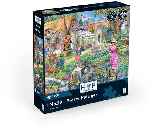 House of Puzzles legpuzzel 1000 stukjes Pretty Potager tuinspel.