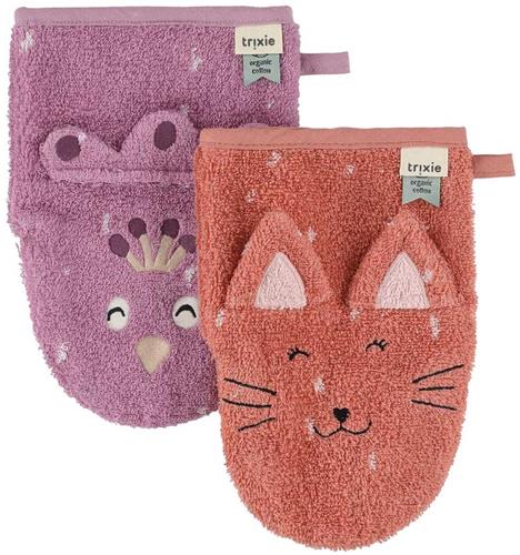 Trixie - Washandjes - 2-pack - Mrs. Cat & Mrs. Peacock