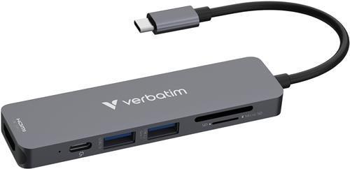 Verbatim Multi Port Essentials - USB-C Hub - USB-A 3.0 - USB 2.0 - HDMI - SD/ microSD