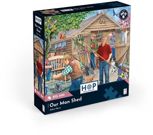 House of Puzzles legpuzzel Our Man Shed 500 XL stukjes rustiek.