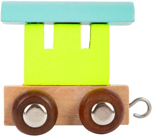 Small Foot - Houten Lettertrein Wagon Gekleurd - 12 stuks