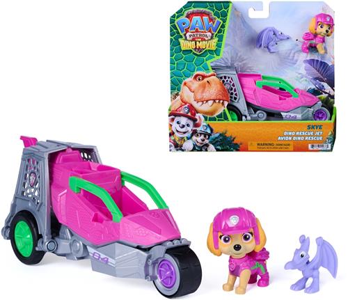 PAW Patrol: The Dino Movie, Skye Dino Rescue Jet met opvouwbare vleugels en inzetbare klauw