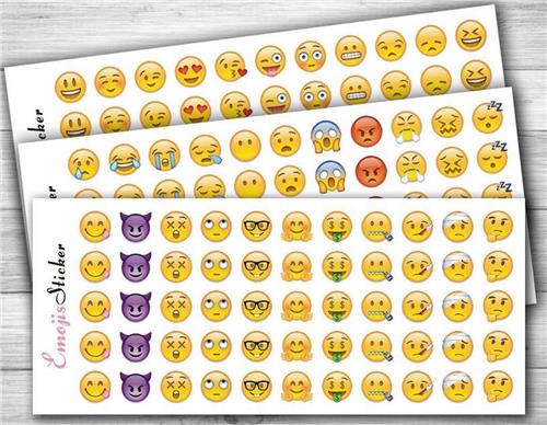 Emoji Stickers Pakket - 12 vellen - 660 Whatsapp Emoji Stickers