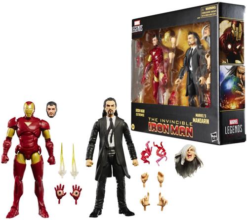 Marvel Legends Series Iron Man (Extremis) en Marvel's Mandarin, Avengers Comics-verzamelactiefiguren van 15 cm