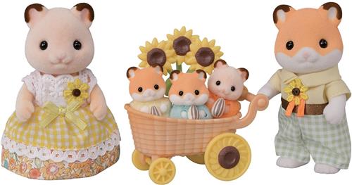 Sylvanian Families 5856 Familie Hamster- 5 fluweelzachte speelfiguren