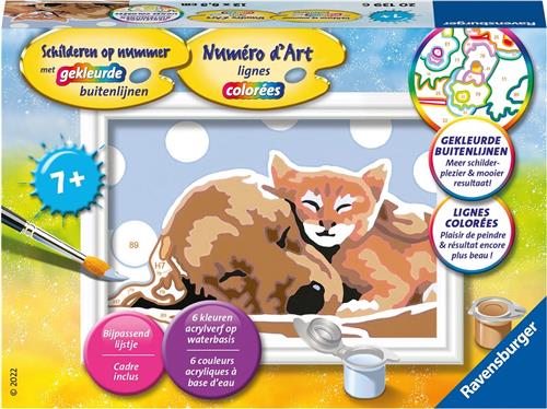 Ravensburger schilderen op nummer Knuffelvriendjes