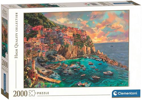 Clementoni legpuzzel Painted Manarola 2000 stukjes volwassenen.