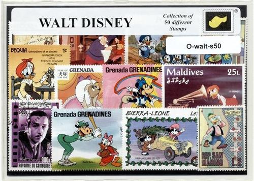 Walt Disney  Luxe postzegel pakket (A6 formaat) : collectie van 50 verschillende postzegels van Walt Disney  kan als ansichtkaart in een A6 envelop - authentiek cadeau - kado - geschenk - kaart - mickey mouse - jungle book - sneeuwwitje - pretpark