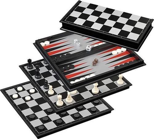 Philos Schaak/Dam/Backgammon Kassette Veld 37 mm, Koningshoogte 66 mm