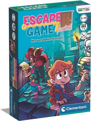 Clementoni Bordspel - Escape Game - Het Vervloekte Kasteel - Gezelschapsspel voor Familie - Kinderen vanaf 8 Jaar