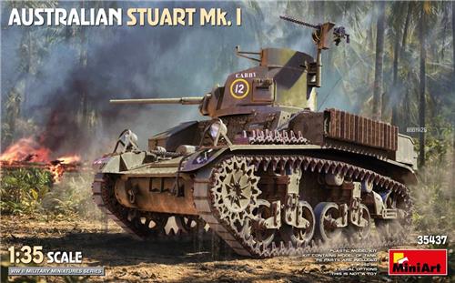 MiniArt Modelbouwpakket Militaire voertuigen - 35437 Australian Stuart Mk. I WWII - Australische Lichte Tank Plastic - 1:35 - Modelbouw