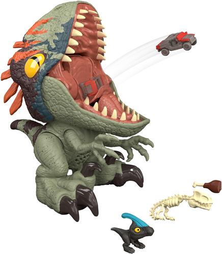 Jurassic World Fierce Feeder velociraptor - Dinosaurus met interactieve functie voor inslikken en uitspugen