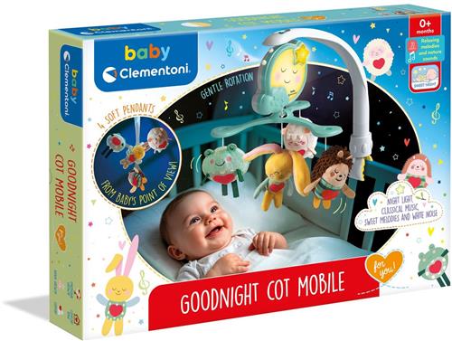 Clementoni - Baby - Goodnight Cot Mobile - Babymobiel met Licht en Muziek - Vanaf 0 maanden