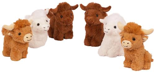 PIA Soft Toys - Pluche Knuffeldier - Schotse hooglander baby's 6 ass. 14 cm