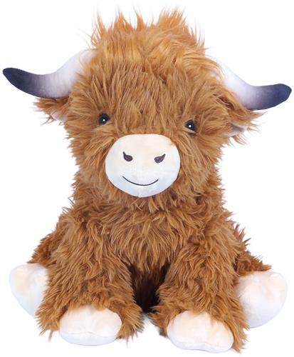 PIA Soft Toys - Pluche Knuffeldier - Schotse hooglander zittend 38 cm