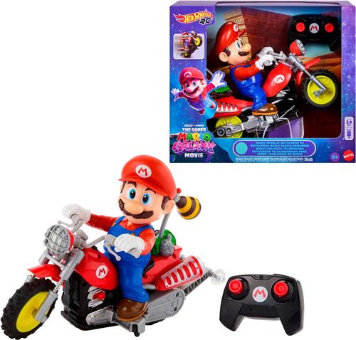 Hot Wheels Mario Kart - Mario Wheelie Motocross RC - op afstand bediend voertuig op batterijen