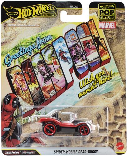 Hot Wheels Pop Culture Greetings From Deadpool Spider-Mobile Dead Buggy
