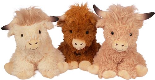 PIA Soft Toys - Pluche Knuffeldier - Schotse hooglander 3 ass. 38 cm